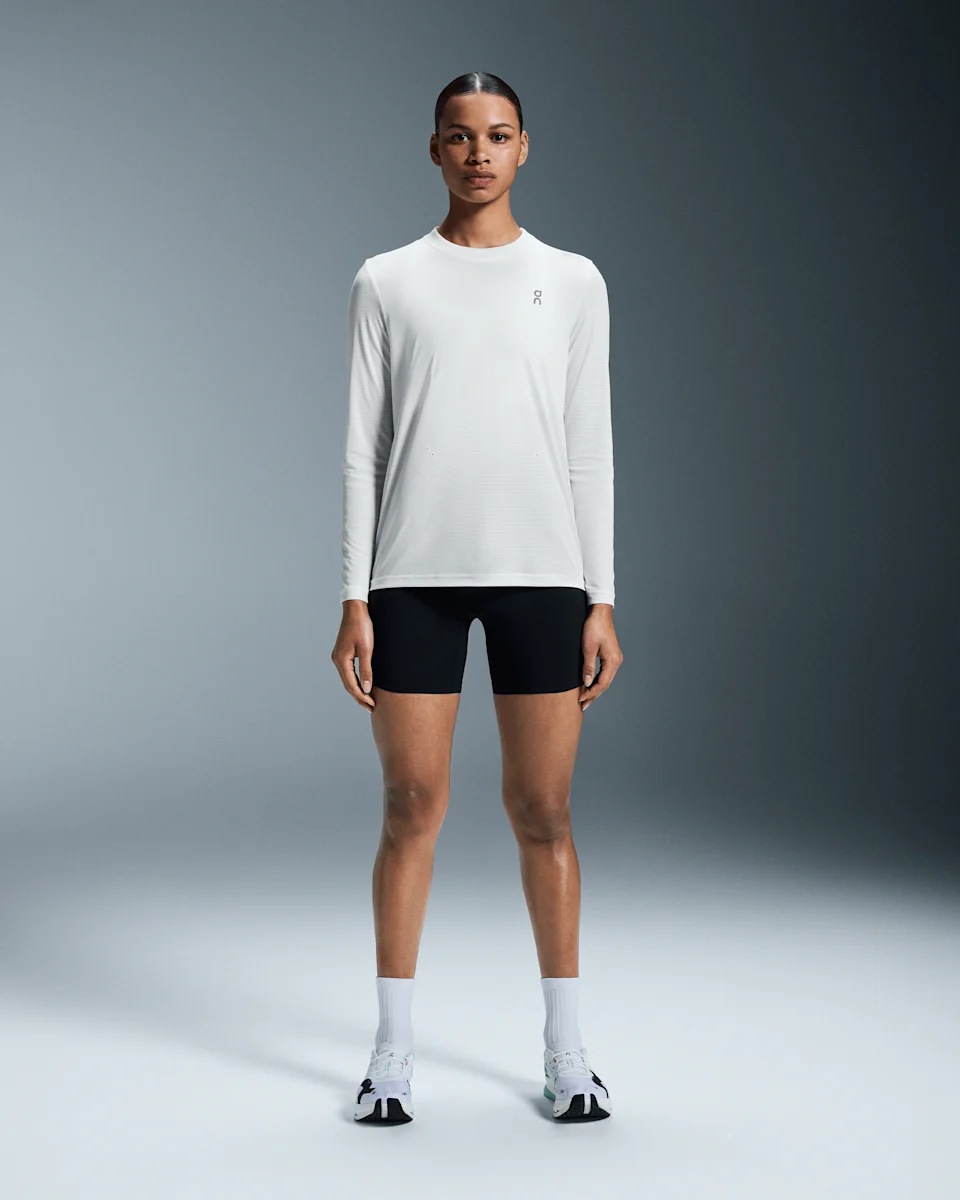 On Pace Long-T Undyed & Pink Feminino – Leve, respirável, CleanCloud®