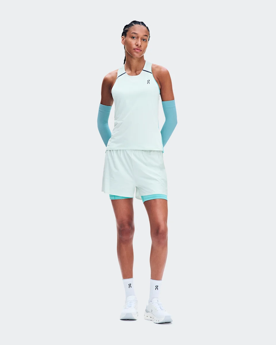 On Performance Tank Flurry & Aquamarine Feminino