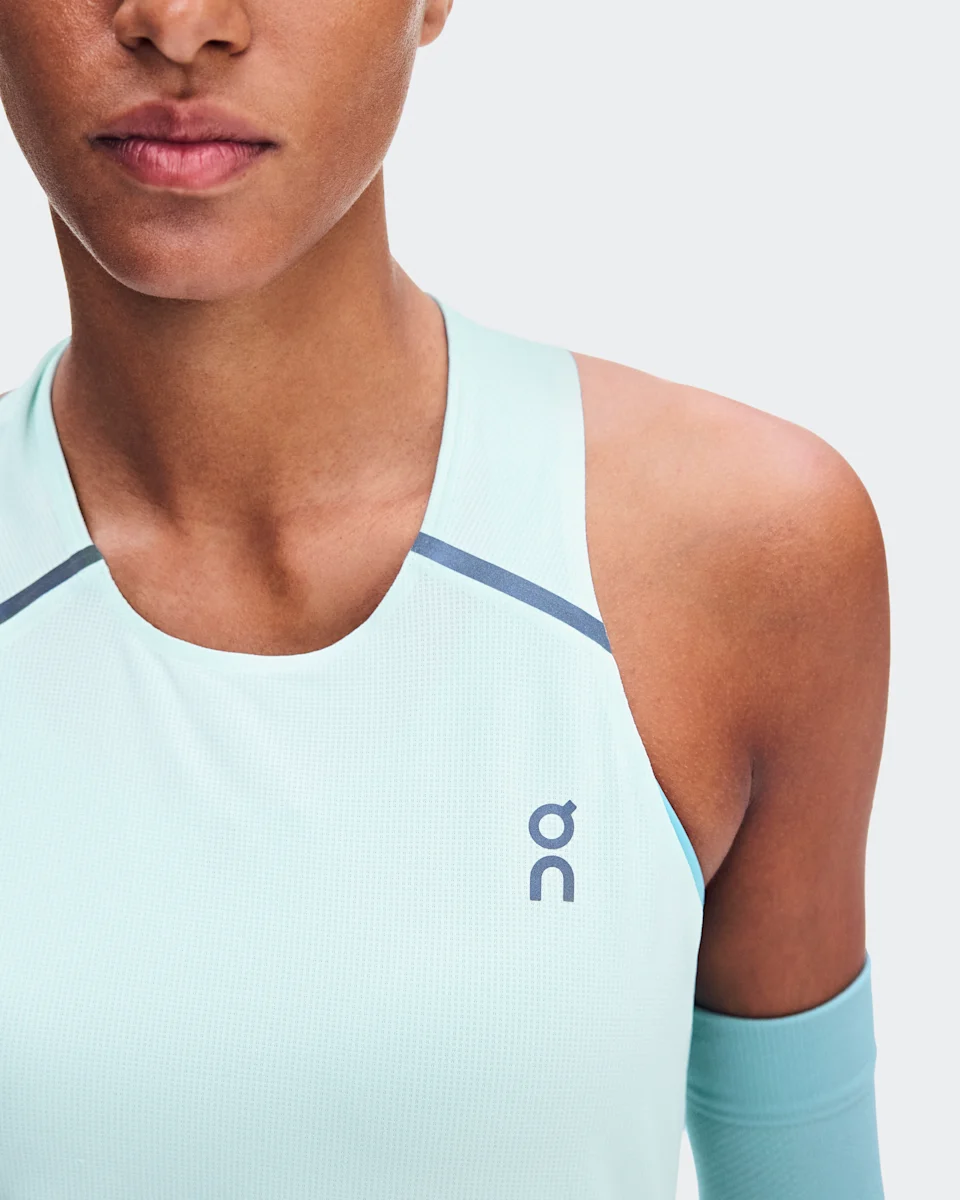 On Performance Tank Flurry & Aquamarine Feminino