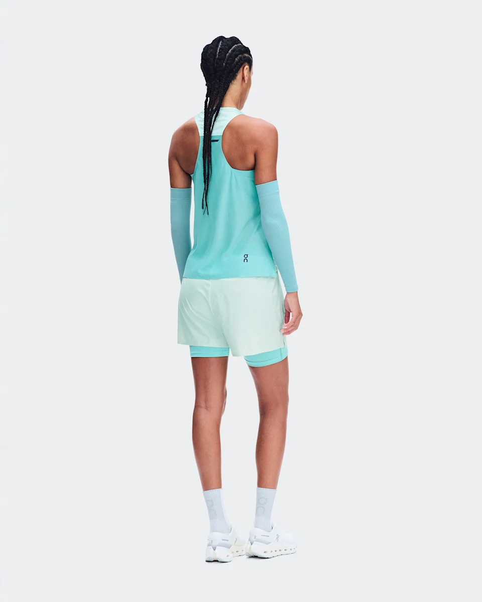 On Performance Tank Flurry & Aquamarine Feminino