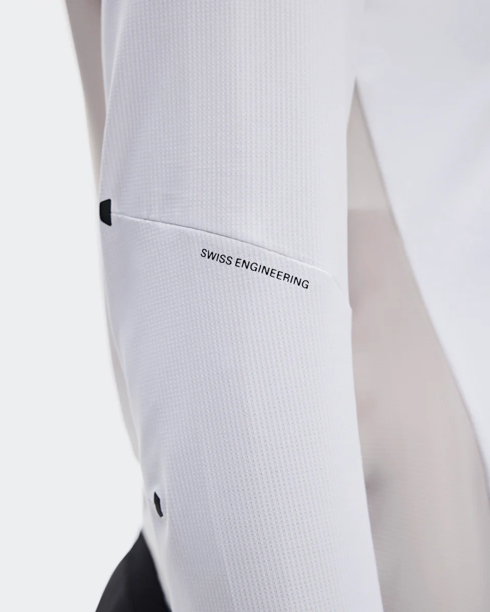 On Performance Long-T White & Silver Feminino