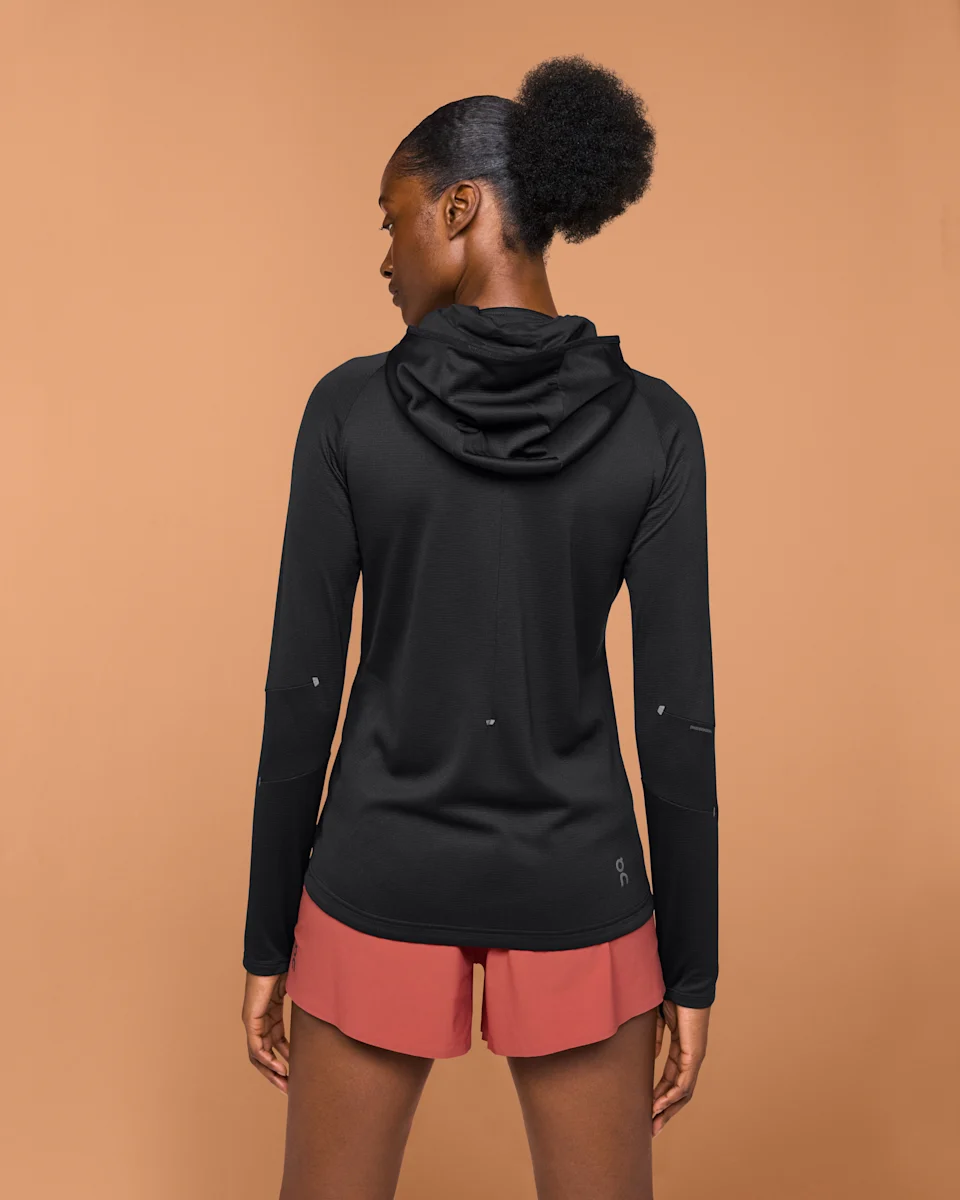 On Climate Zip Hoodie Black Feminino