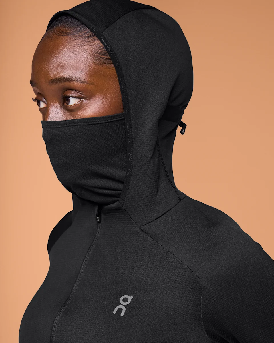 On Climate Zip Hoodie Black Feminino