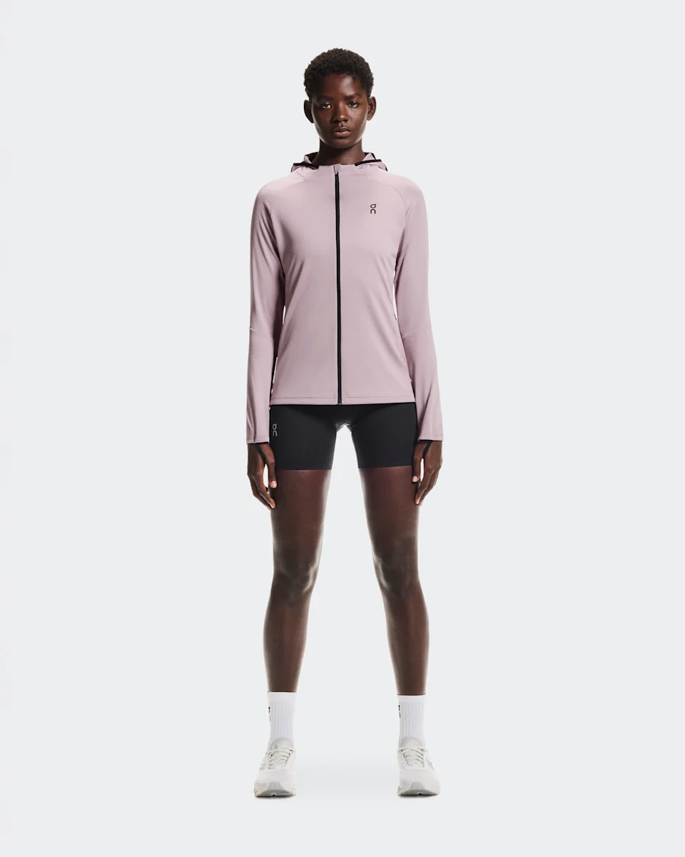 On Climate Zip Hoodie Heron Feminino