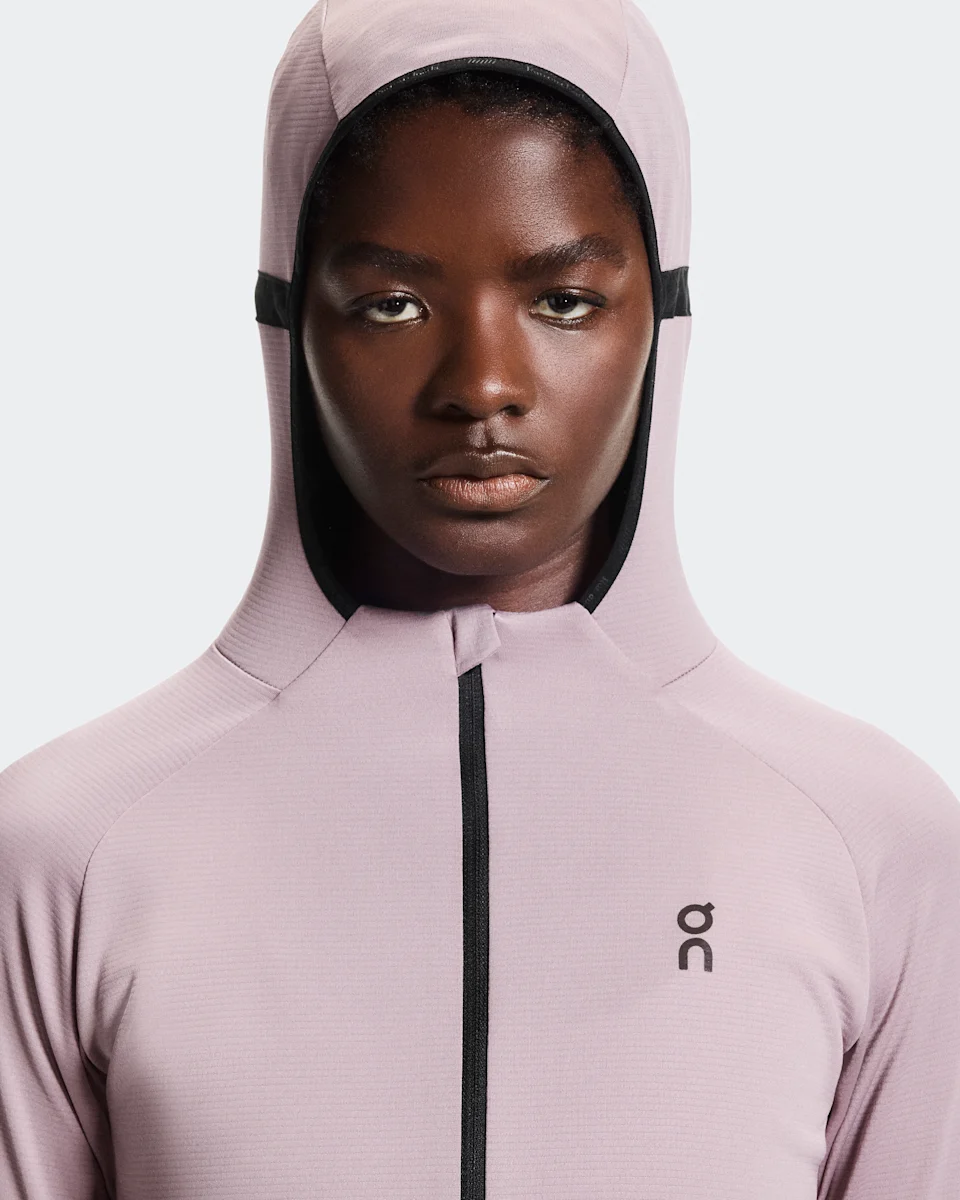 On Climate Zip Hoodie Heron Feminino