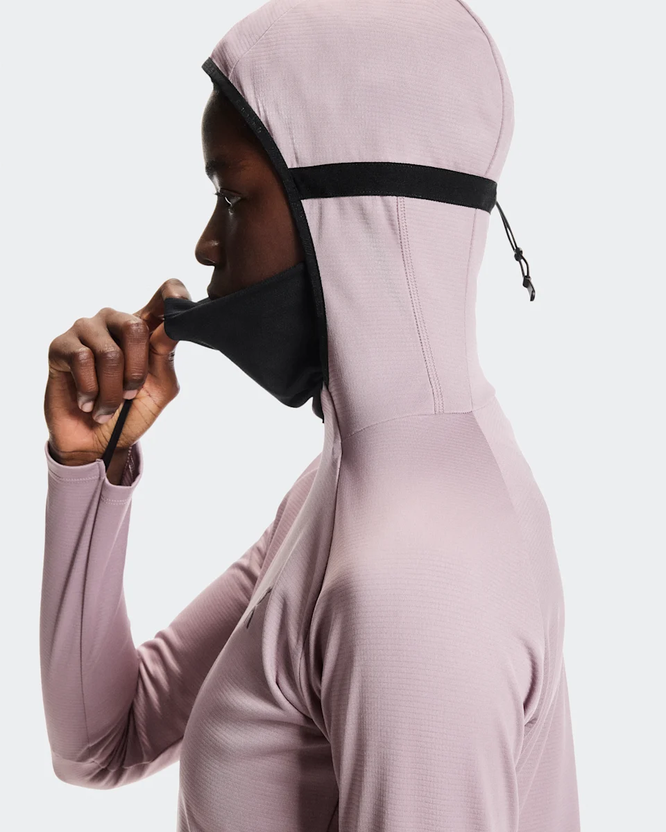 On Climate Zip Hoodie Heron Feminino