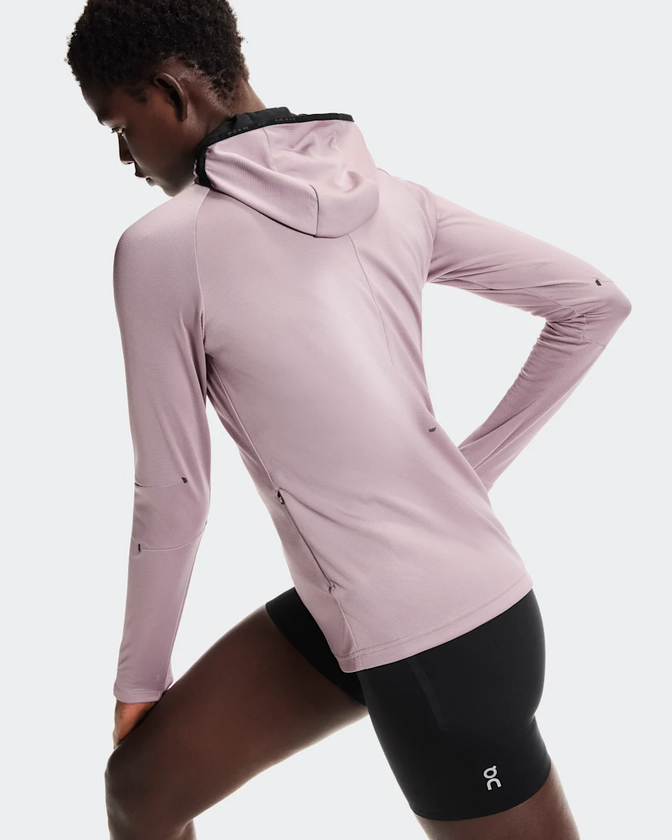 On Climate Zip Hoodie Heron Feminino