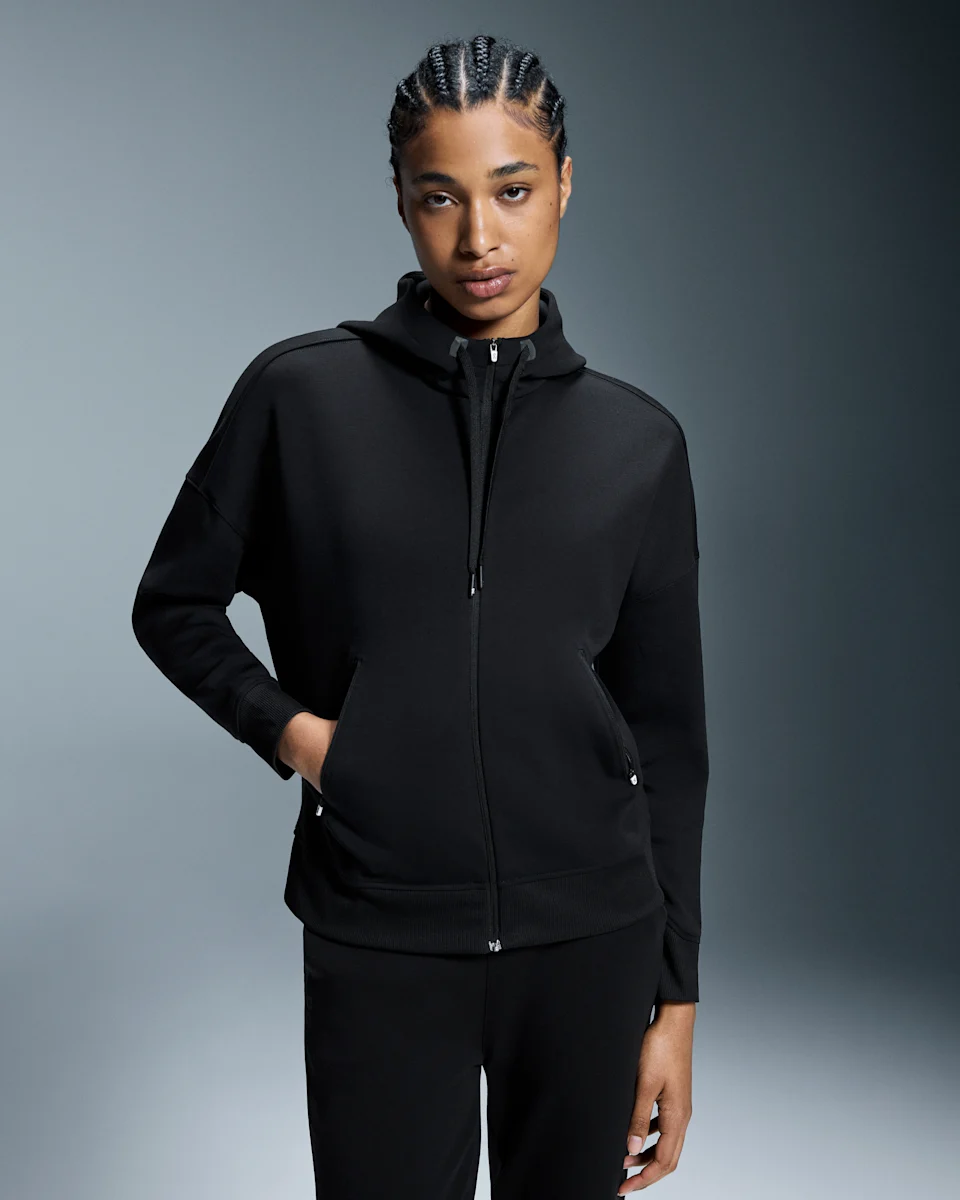 On Zipped Hoodie Black Feminino