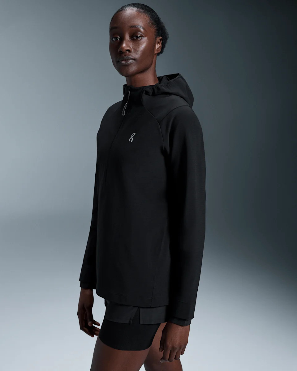 On Pace Hoodie Black Feminino