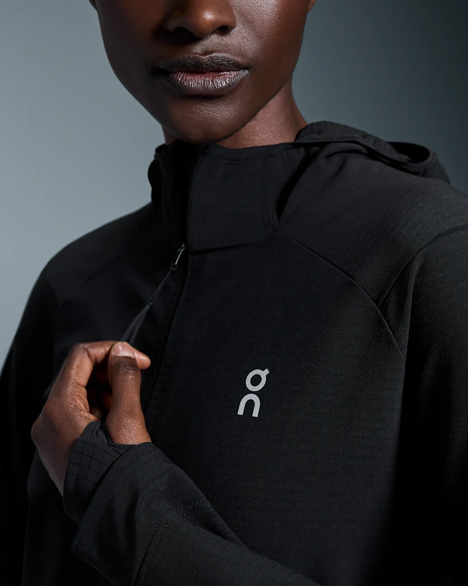 On Pace Hoodie Black Feminino