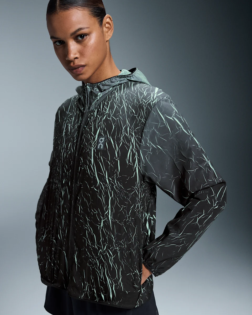 On Pace Run Jacket Black & Lima Feminino