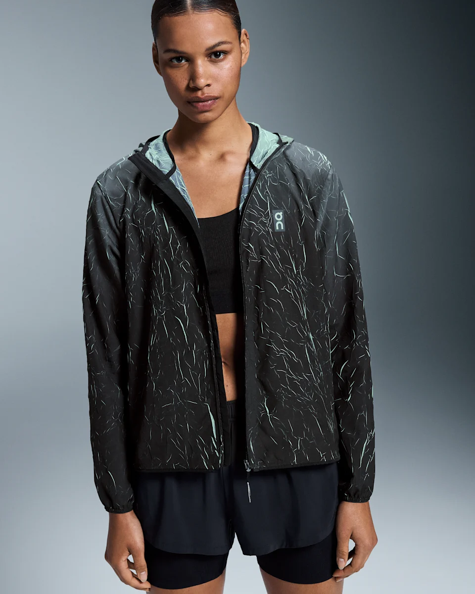 On Pace Run Jacket Black & Lima Feminino
