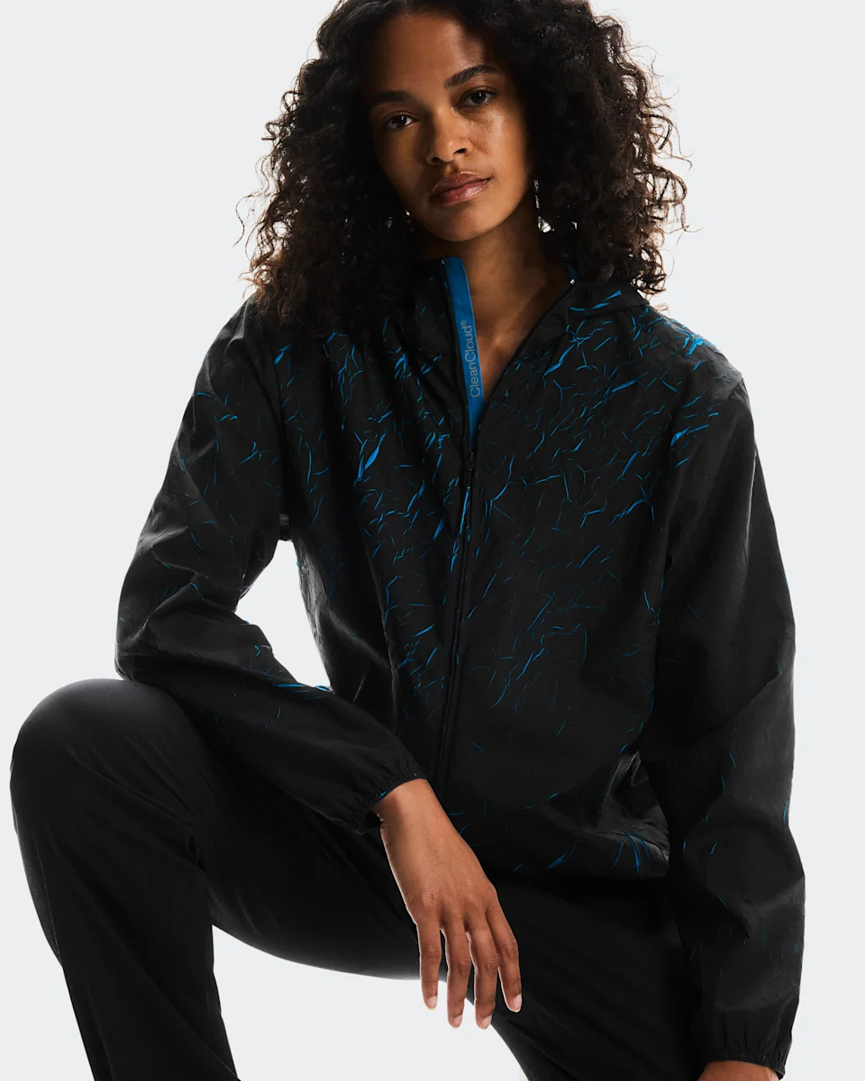 On Pace Run Jacket Malibu & Black Feminino