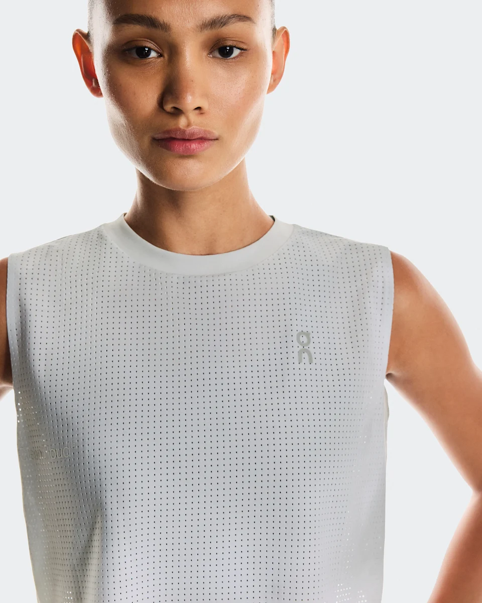 On Pace Tank Glacier & White Feminino