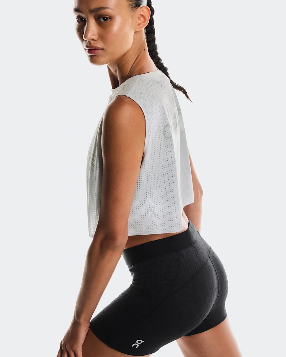 On Pace Tank Glacier & White Feminino