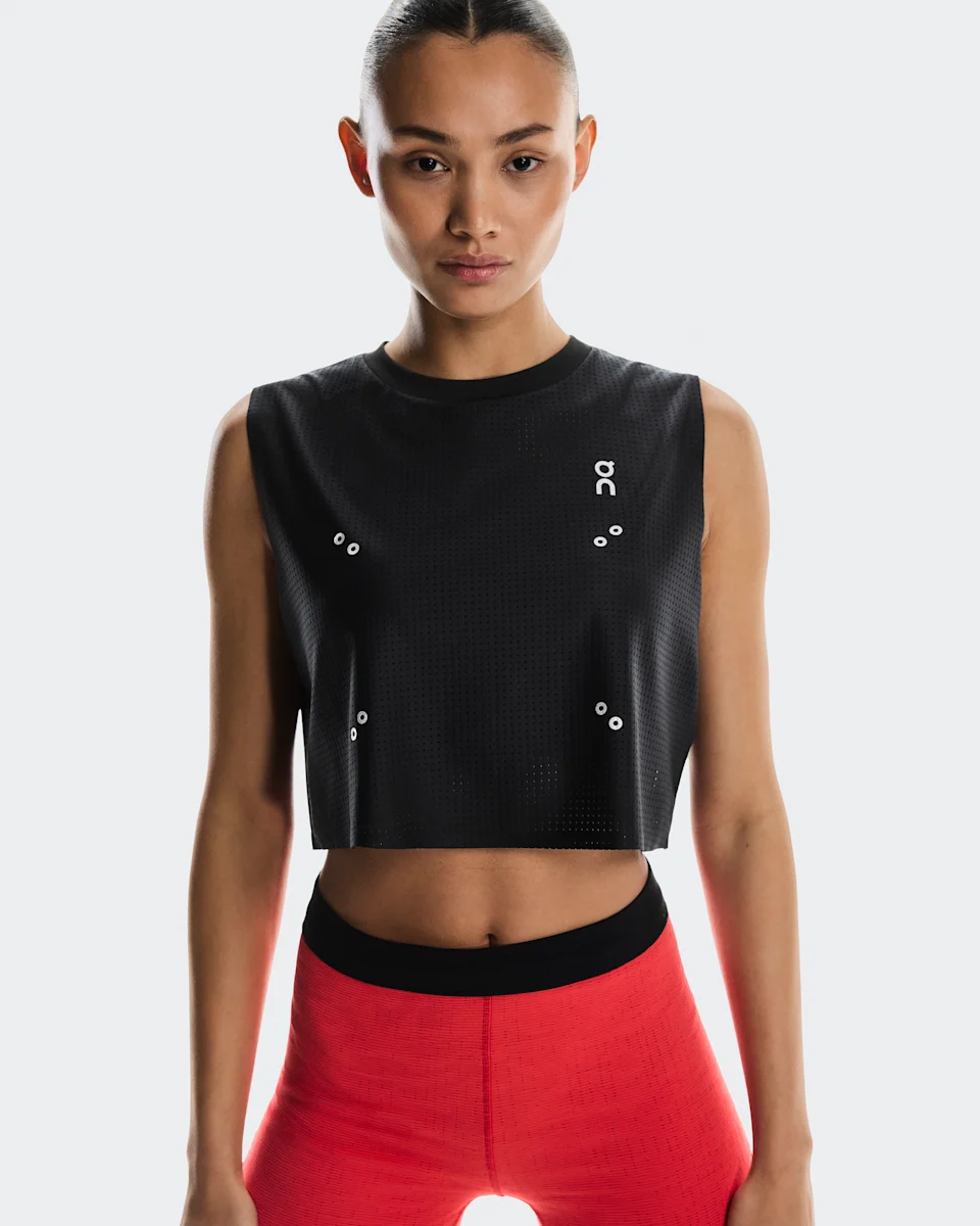 On Pace Tank Black Feminino