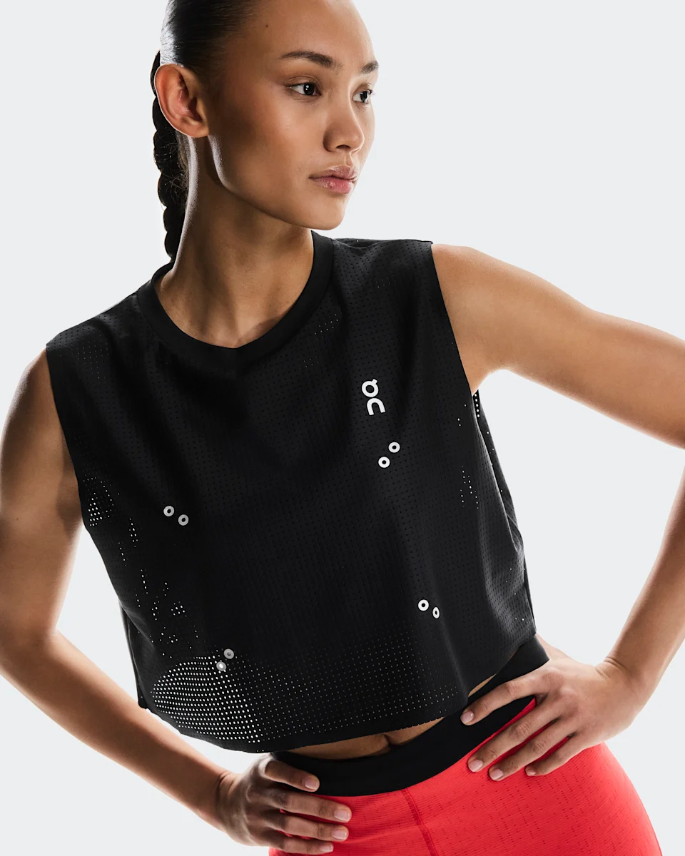 On Pace Tank Black Feminino