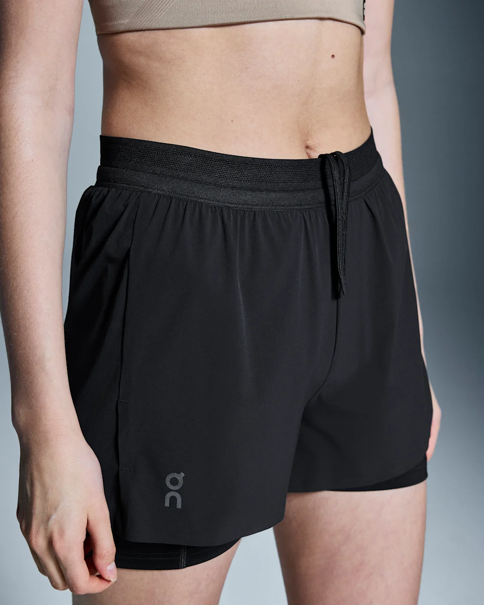 On 3" Performance 2/1 Shorts Black Feminino