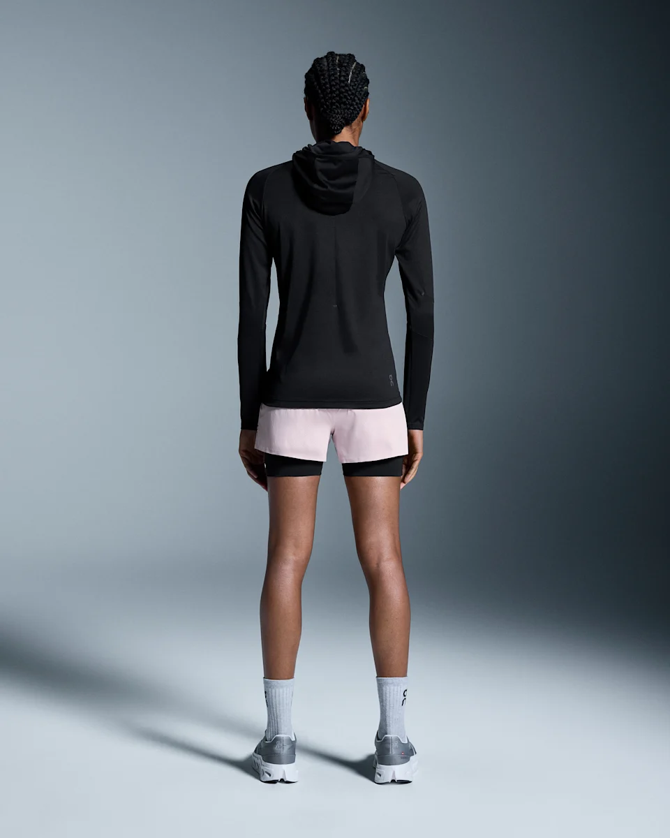 On 3" Performance 2/1 Shorts Mauve & Black Feminino