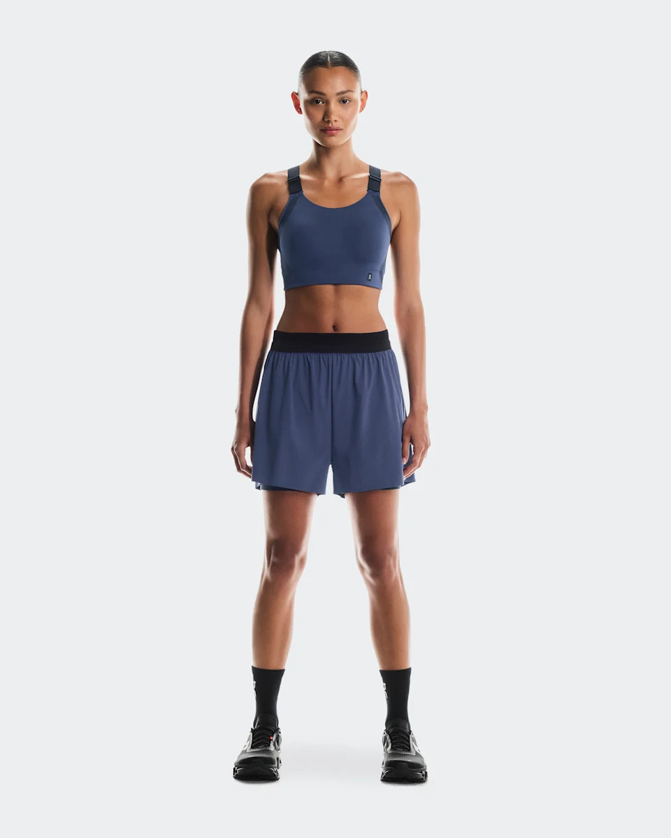 On 3" Performance 2/1 Shorts Acai & Black Feminino