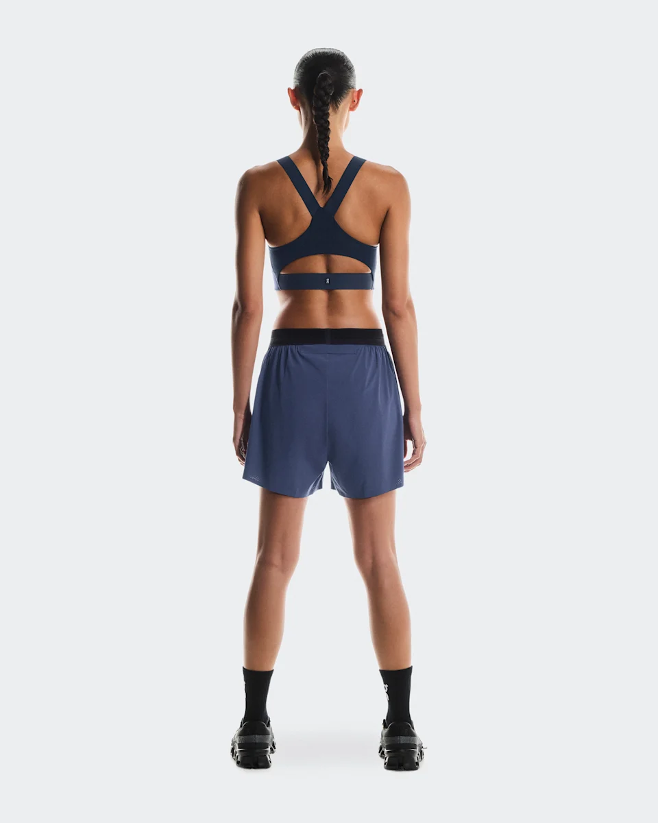 On 3" Performance 2/1 Shorts Acai & Black Feminino