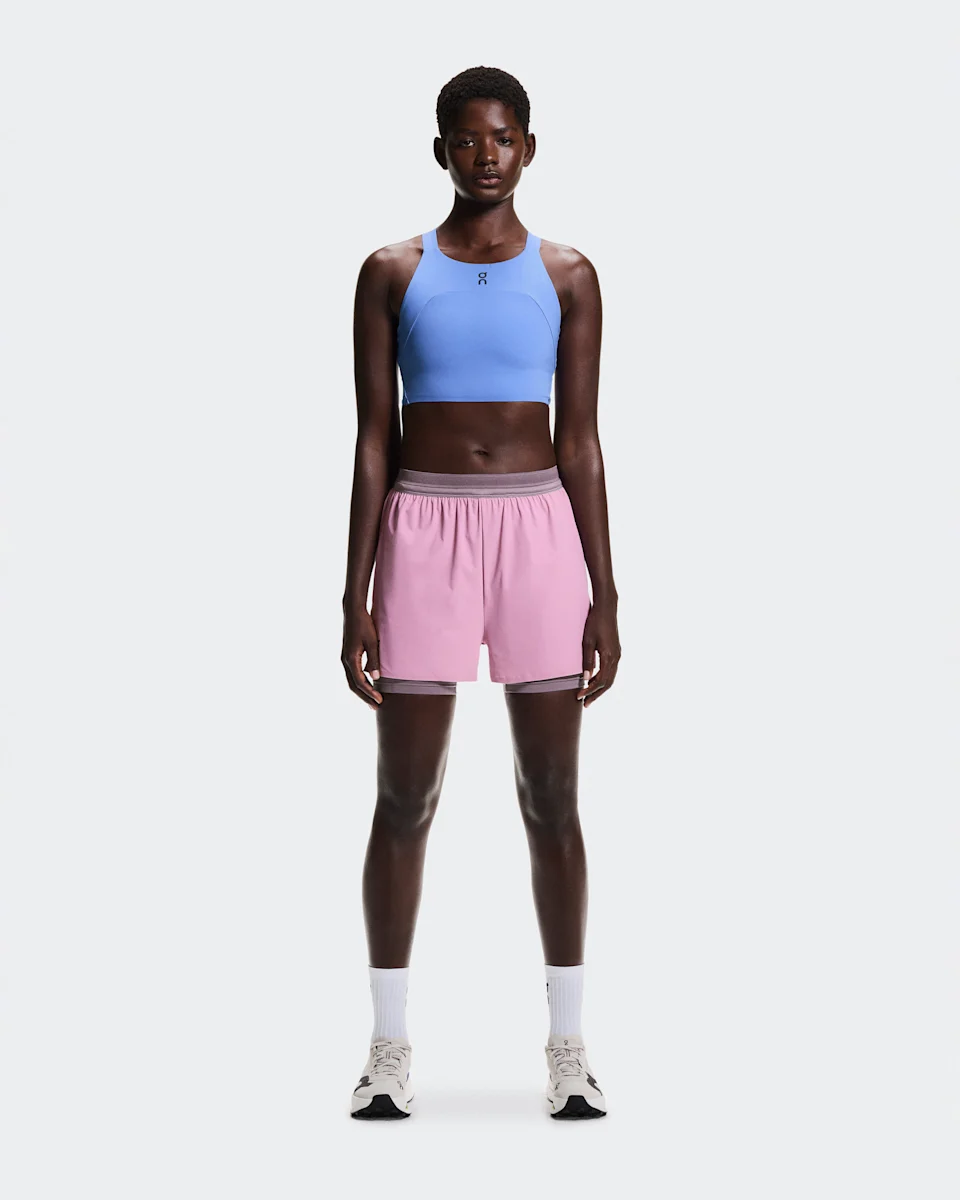On 3" Performance 2/1 Shorts Sakura & Dewberry Feminino