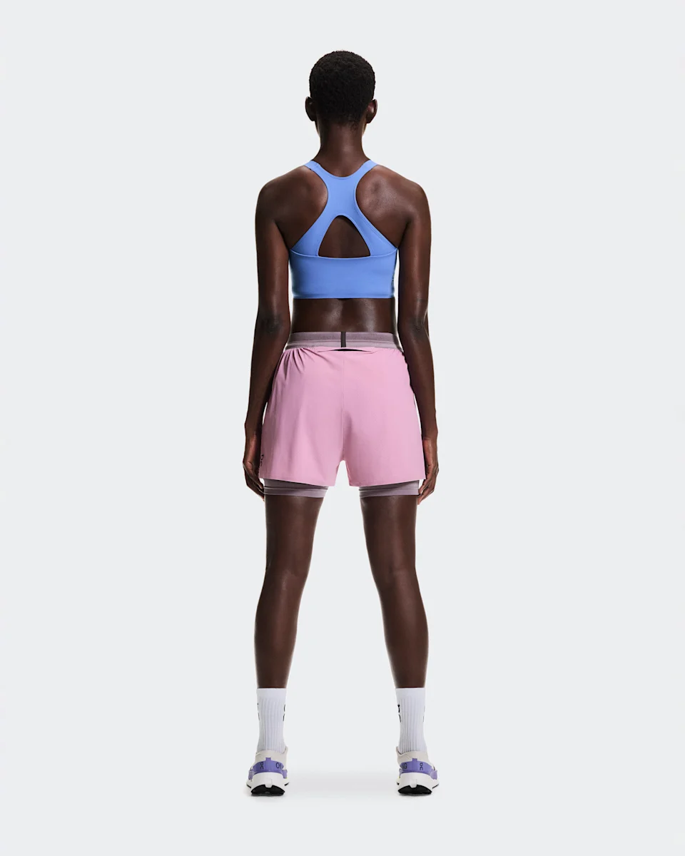 On 3" Performance 2/1 Shorts Sakura & Dewberry Feminino
