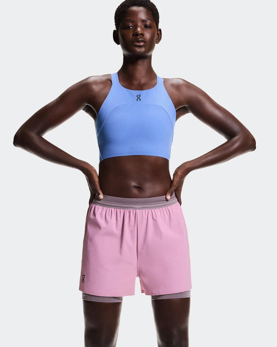 On 3" Performance 2/1 Shorts Sakura & Dewberry Feminino