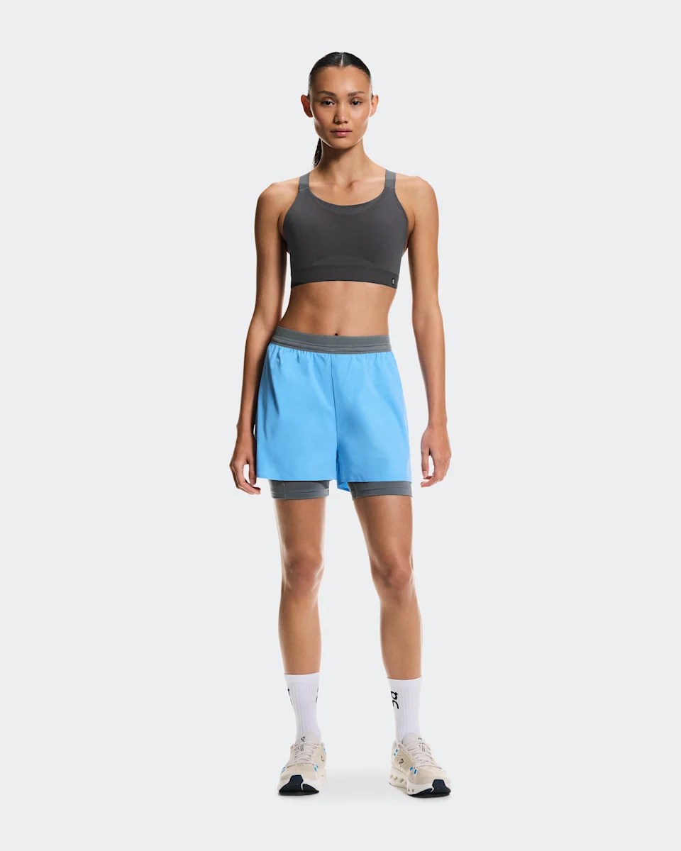 On 3" Performance 2/1 Shorts Gourami & Rock Feminino – Corrida de alta performance, leve, absorção de umidade