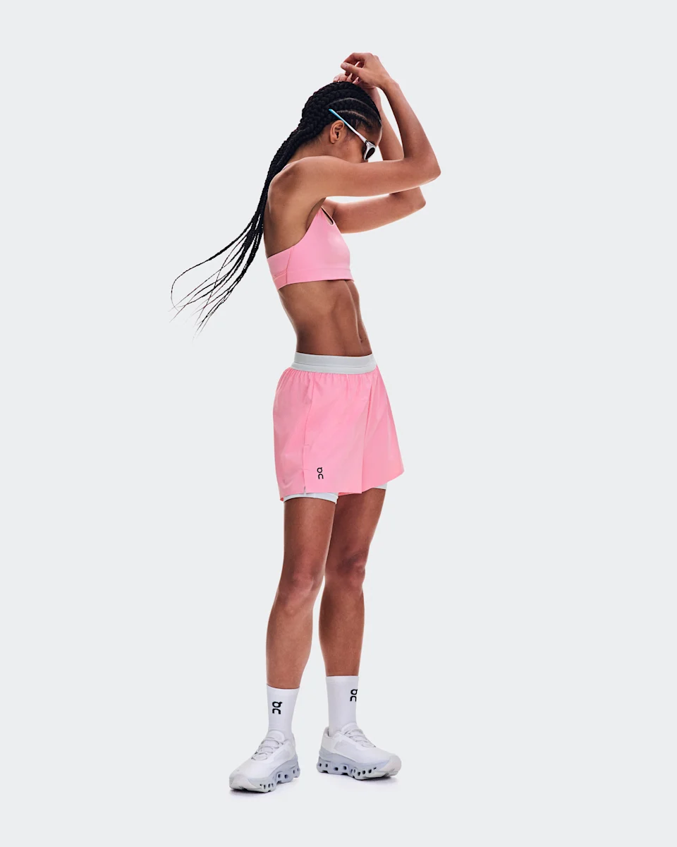 On 3" Performance 2/1 Shorts Magnolia & Glacier Feminino