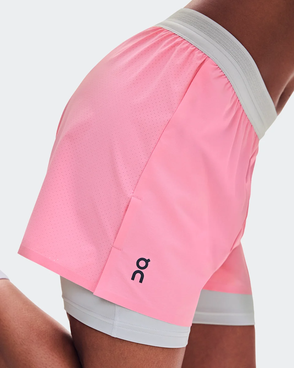 On 3" Performance 2/1 Shorts Magnolia & Glacier Feminino