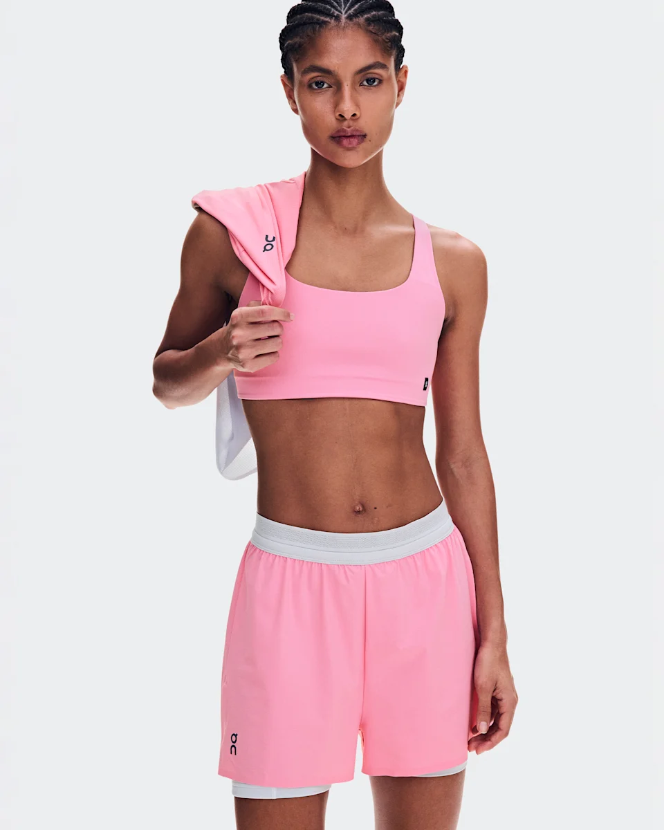 On 3" Performance 2/1 Shorts Magnolia & Glacier Feminino