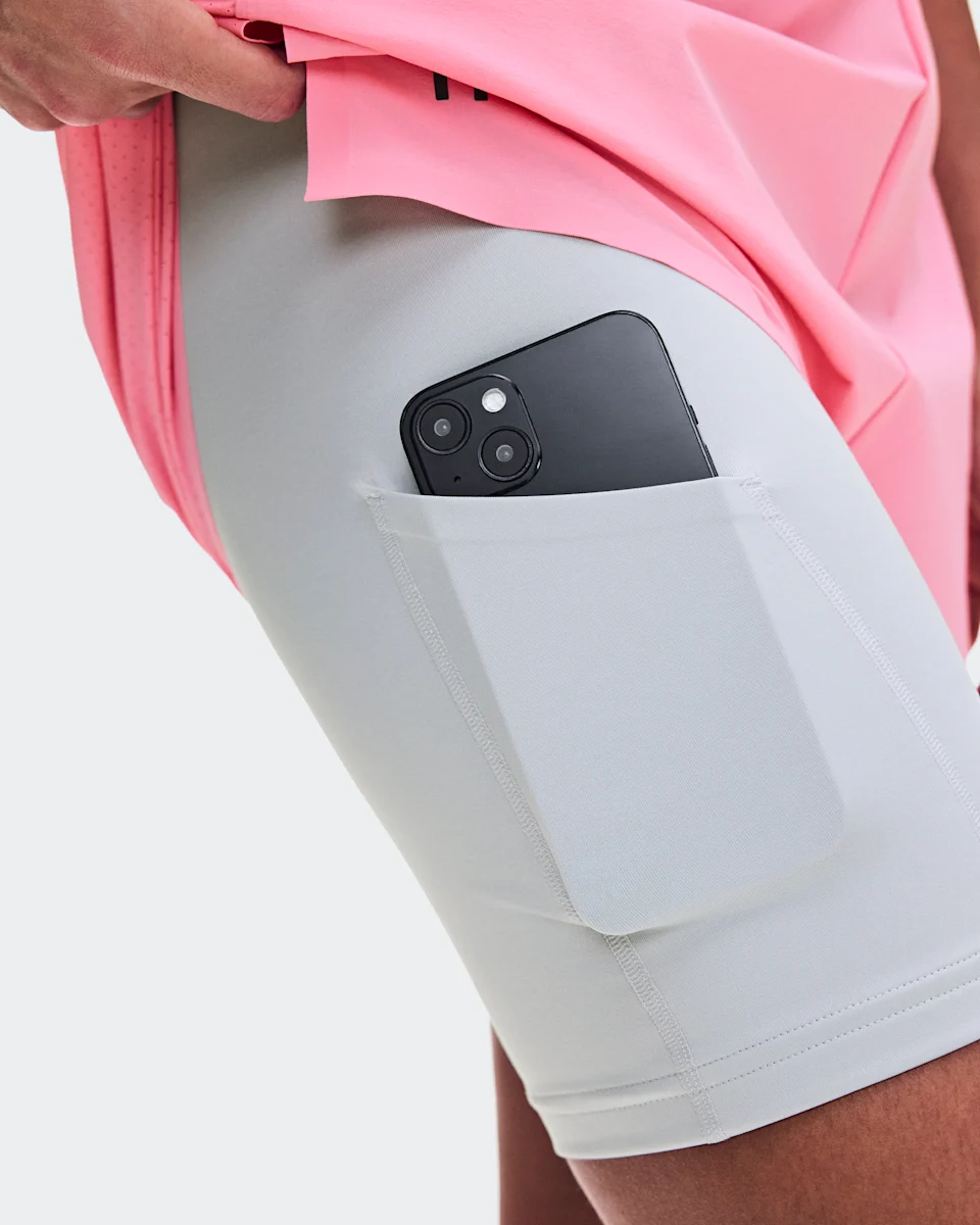 On 3" Performance 2/1 Shorts Magnolia & Glacier Feminino