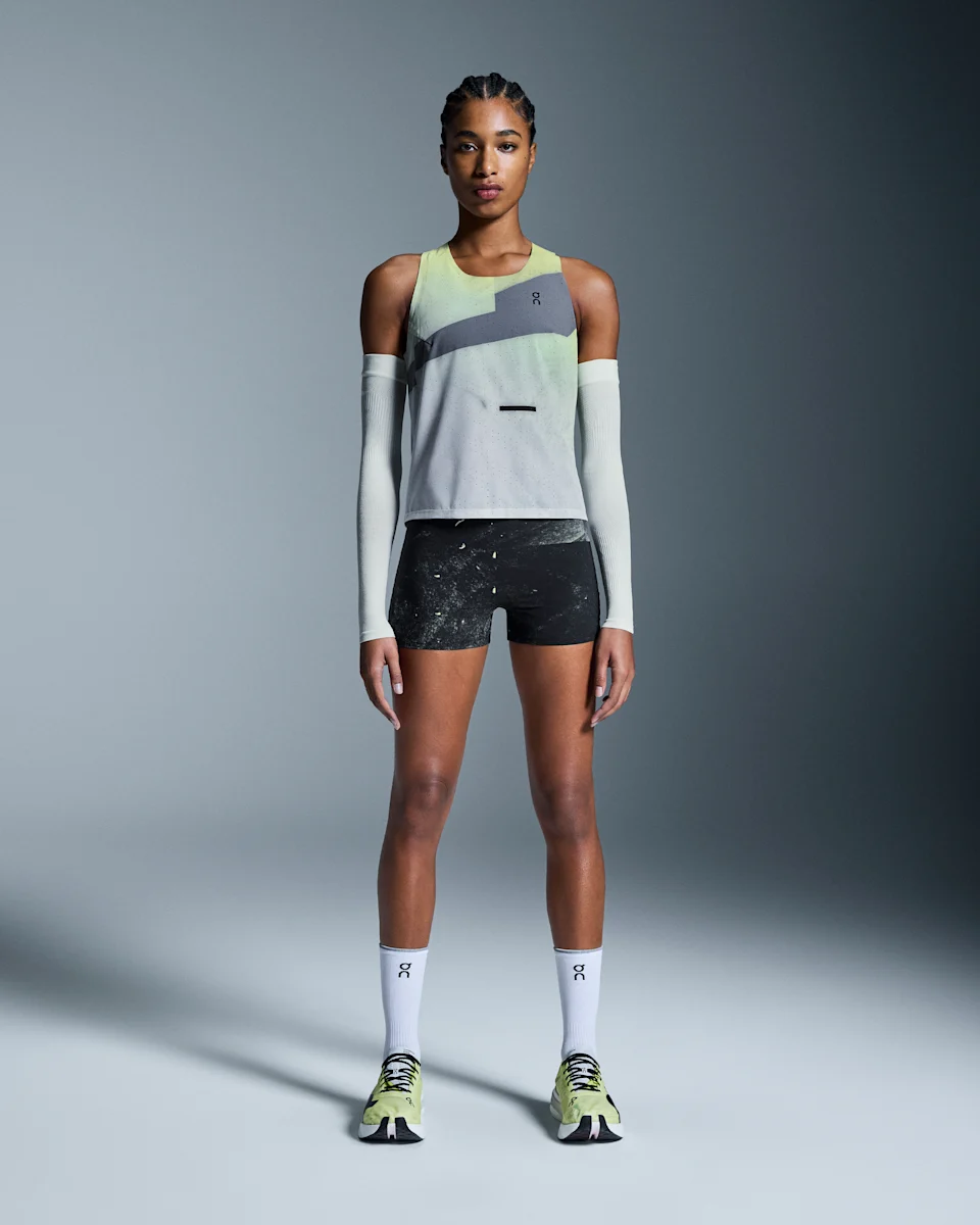 On Race Singlet Limelight & Glacier Feminino