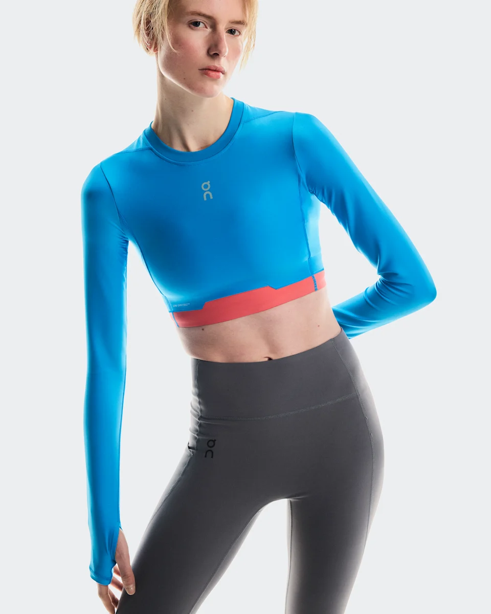 On Train Long Sleeve Crop Malibu Feminino