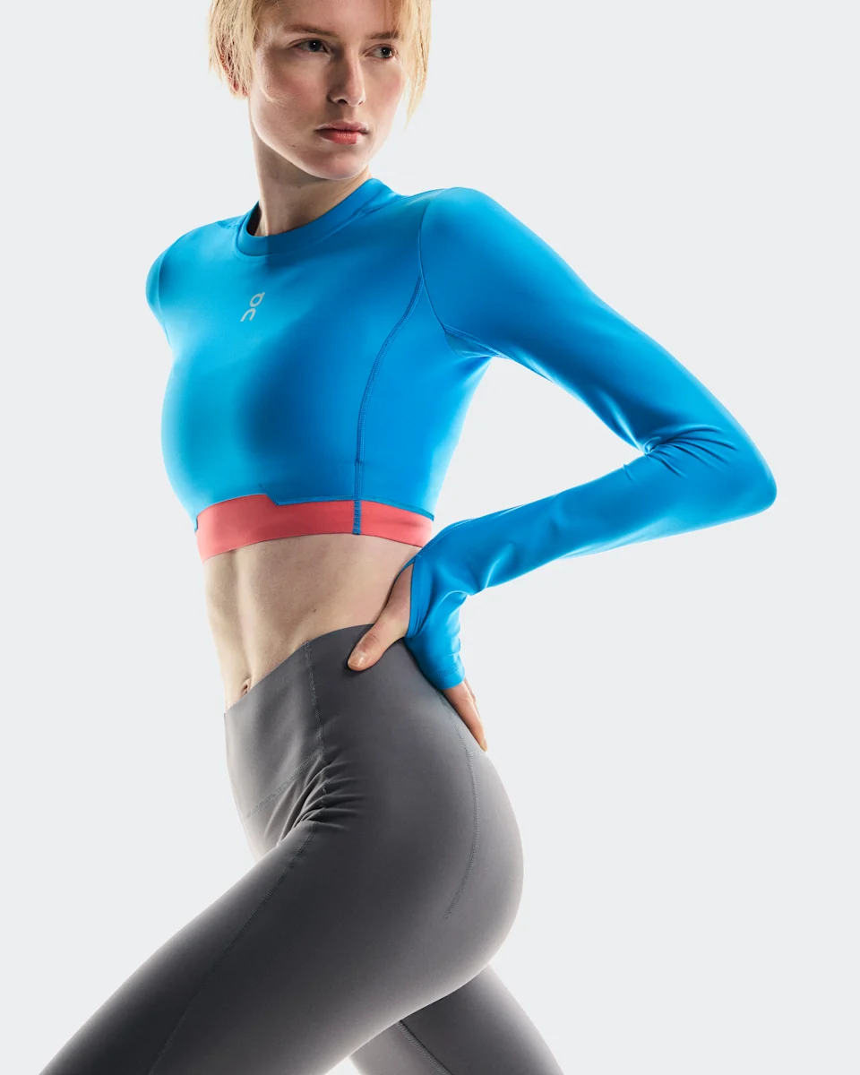 On Train Long Sleeve Crop Malibu Feminino