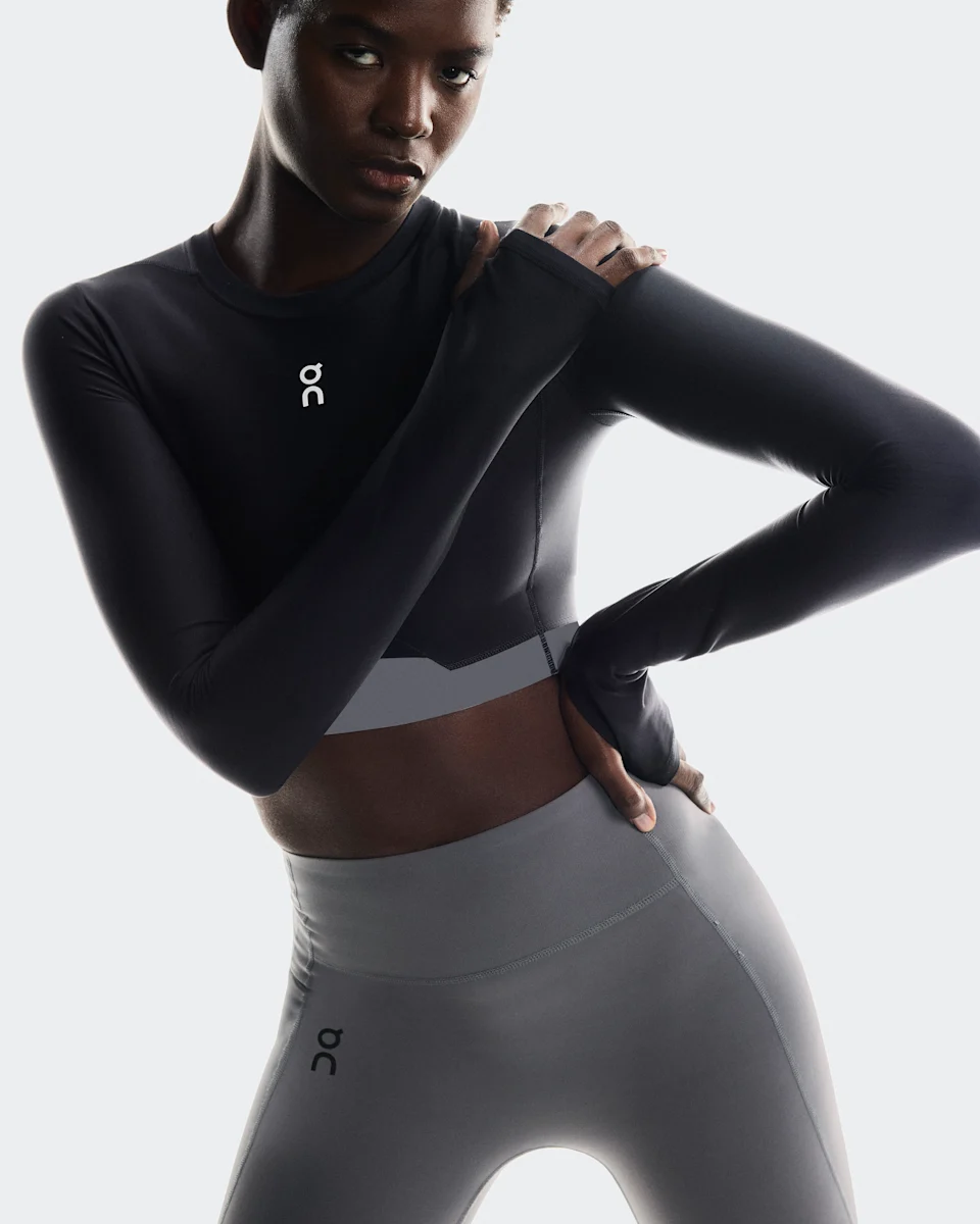 On Train Long Sleeve Crop Black Feminino