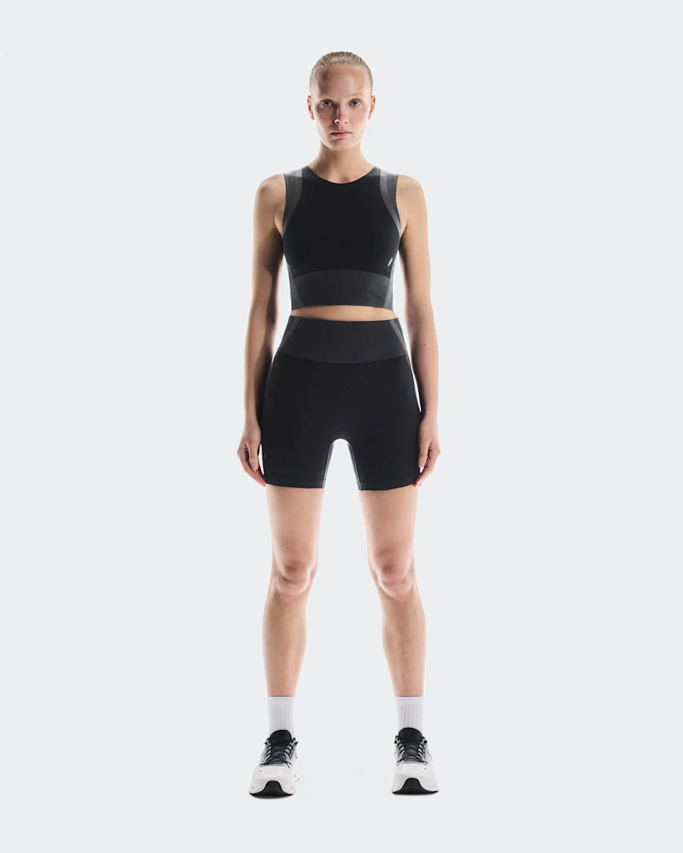 On Studio Knit Crop Black & Eclipse Feminino