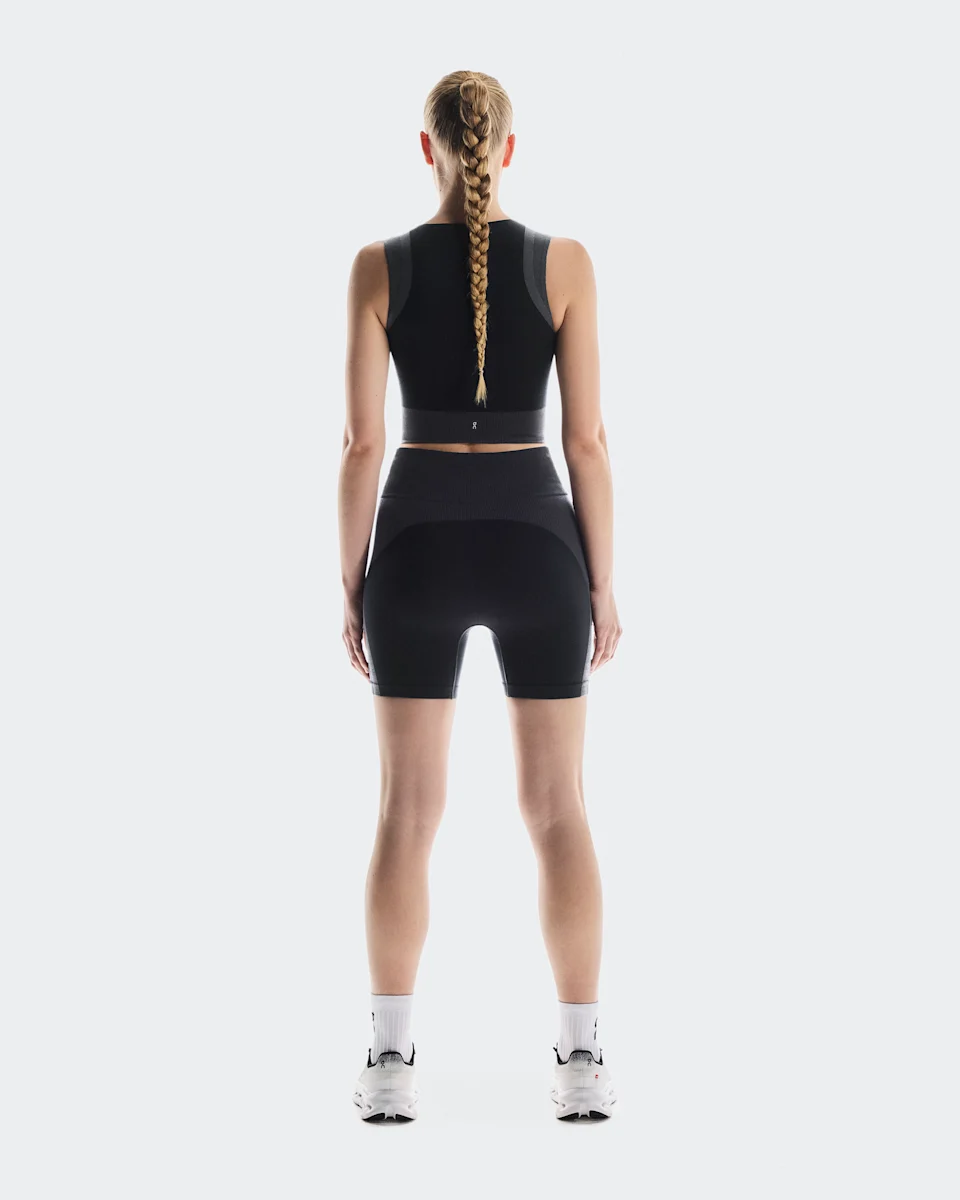 On Studio Knit Crop Black & Eclipse Feminino