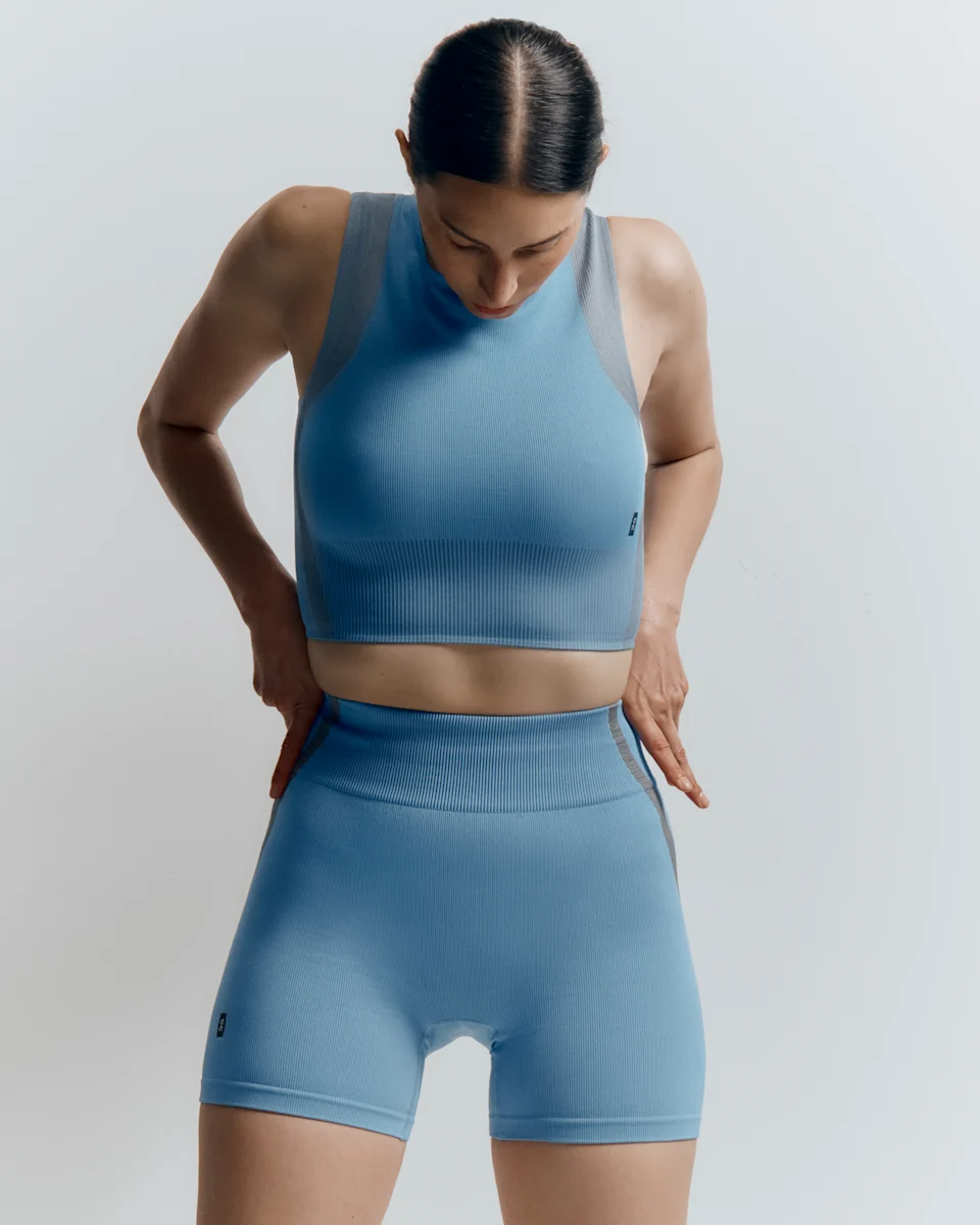 On Studio Knit Crop Niagara & Rock Feminino