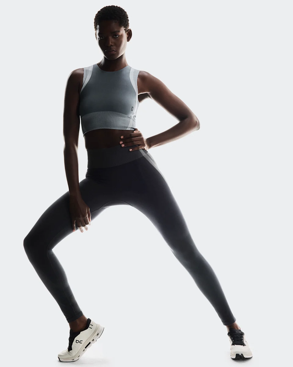 On Studio Knit Tights Black & Eclipse Feminino