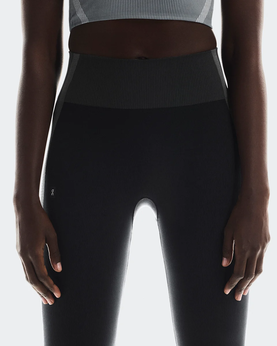 On Studio Knit Tights Black & Eclipse Feminino