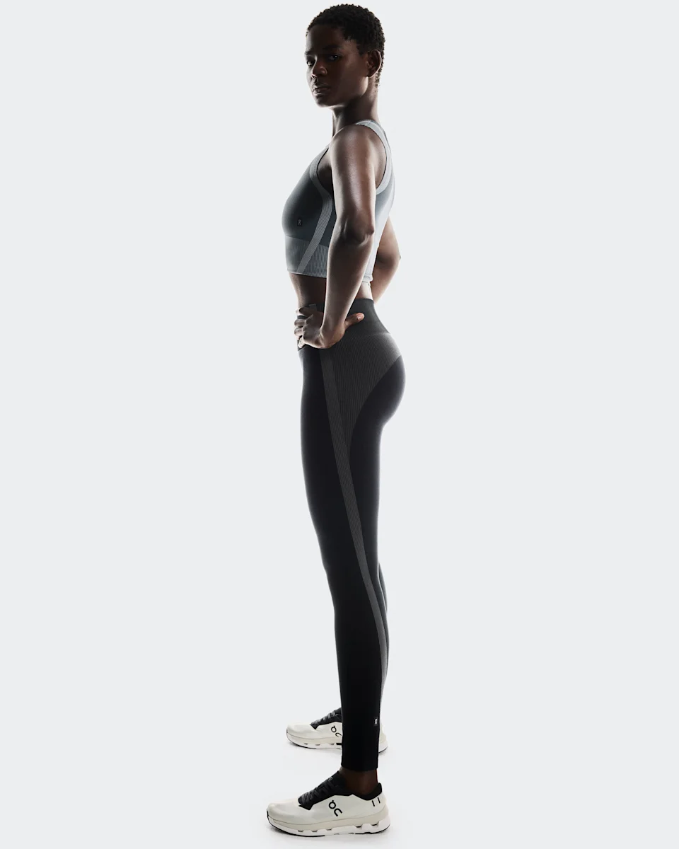 On Studio Knit Tights Black & Eclipse Feminino
