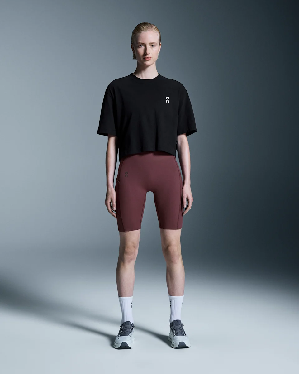 On Club Boxy-T Black Feminino – Uso diário, recuperação, viagens