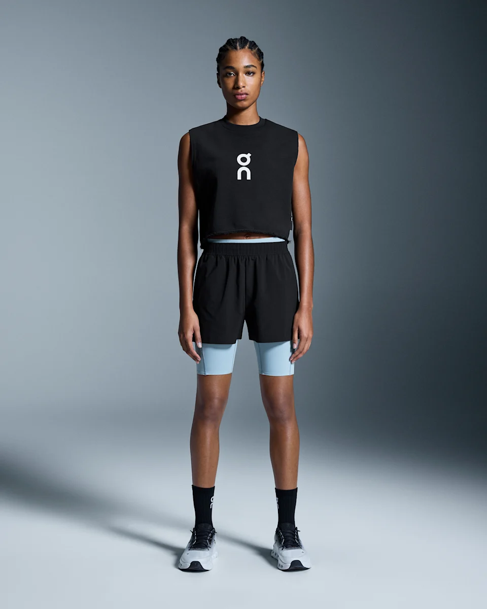 On Club Crew Crop Black Feminino – Viagens, para o dia inteiro, lifestyle