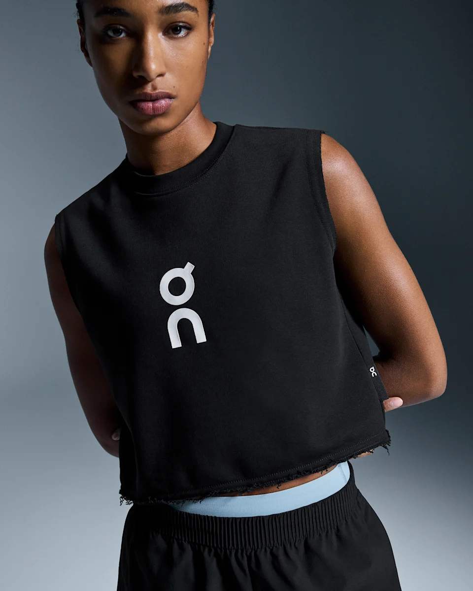 On Club Crew Crop Black Feminino