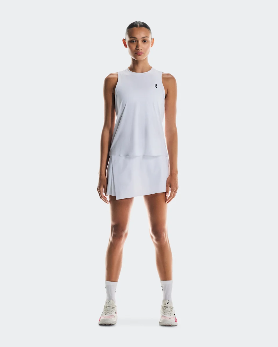 On Court Skirt Side Pleat White Feminino – Prática de tênis de alta performance, leve, tecido macio