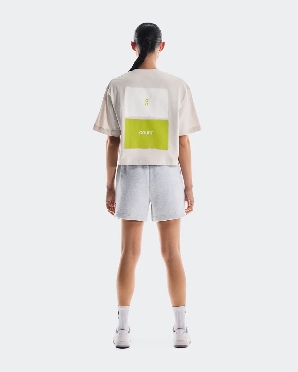 On Club Boxy-T Graphic Silver Feminino