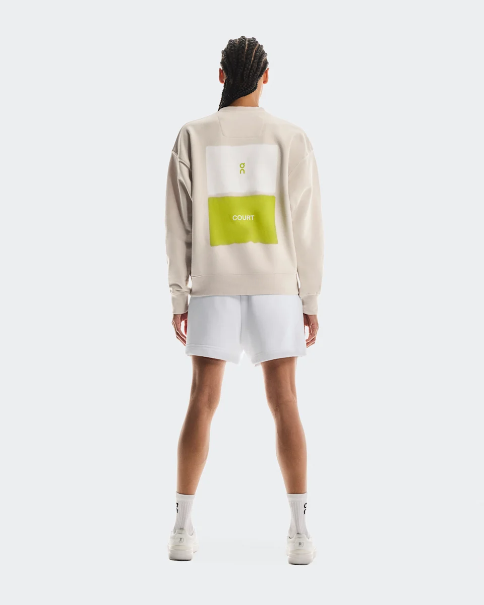 On Club Crew Graphic Silver Feminino