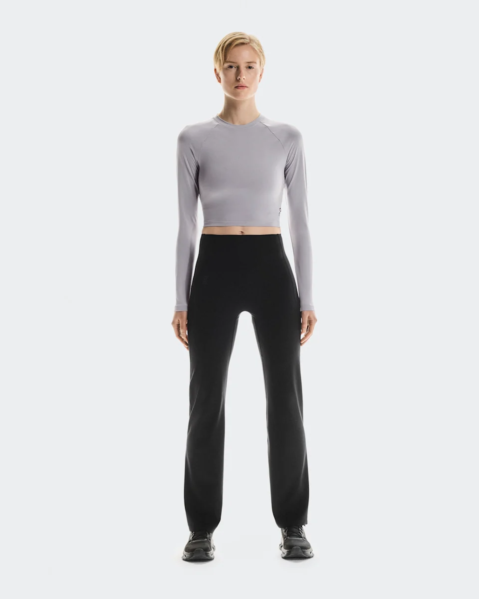 On Studio Long-T Crop Lilac Feminino – Viagens, Atividades de baixa intensidade